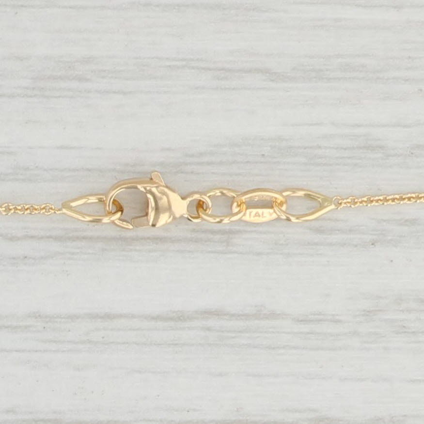 Light Gray New Round Cable Chain Necklace 18k Yellow Gold 16" 0.8mm Women's