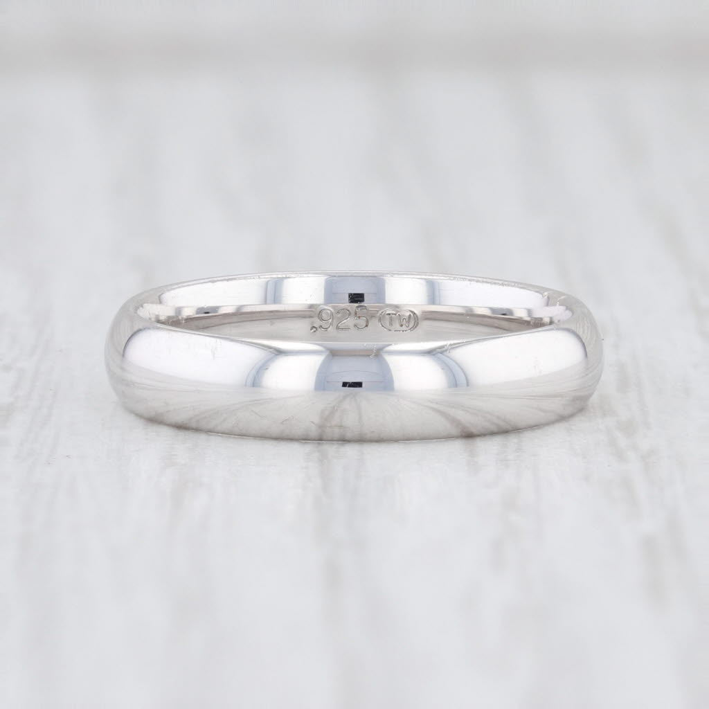 Light Gray New Sterling Silver Ring Wedding Band Size 7 Stackable