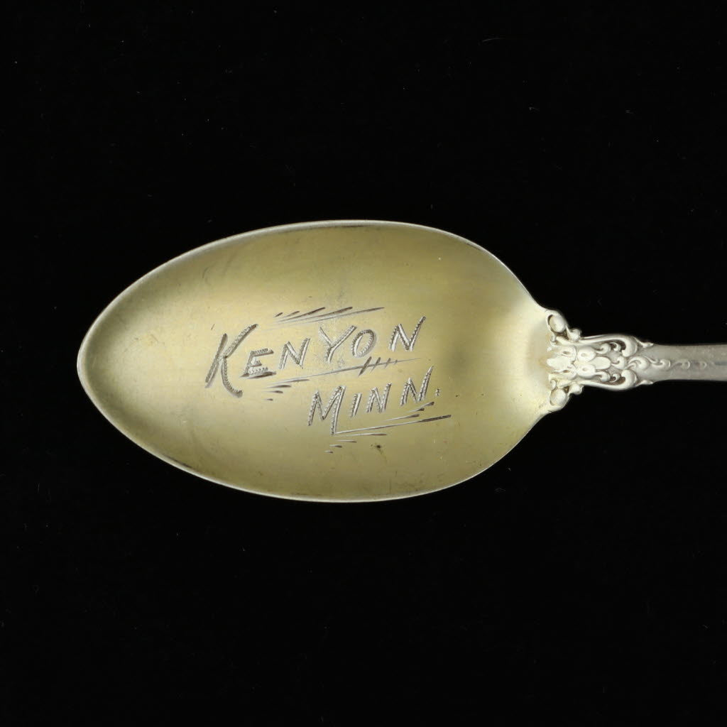 Black Vintage Minnesota Souvenir Spoons Sterling Silver Floral Gorham Demitasse Spoons