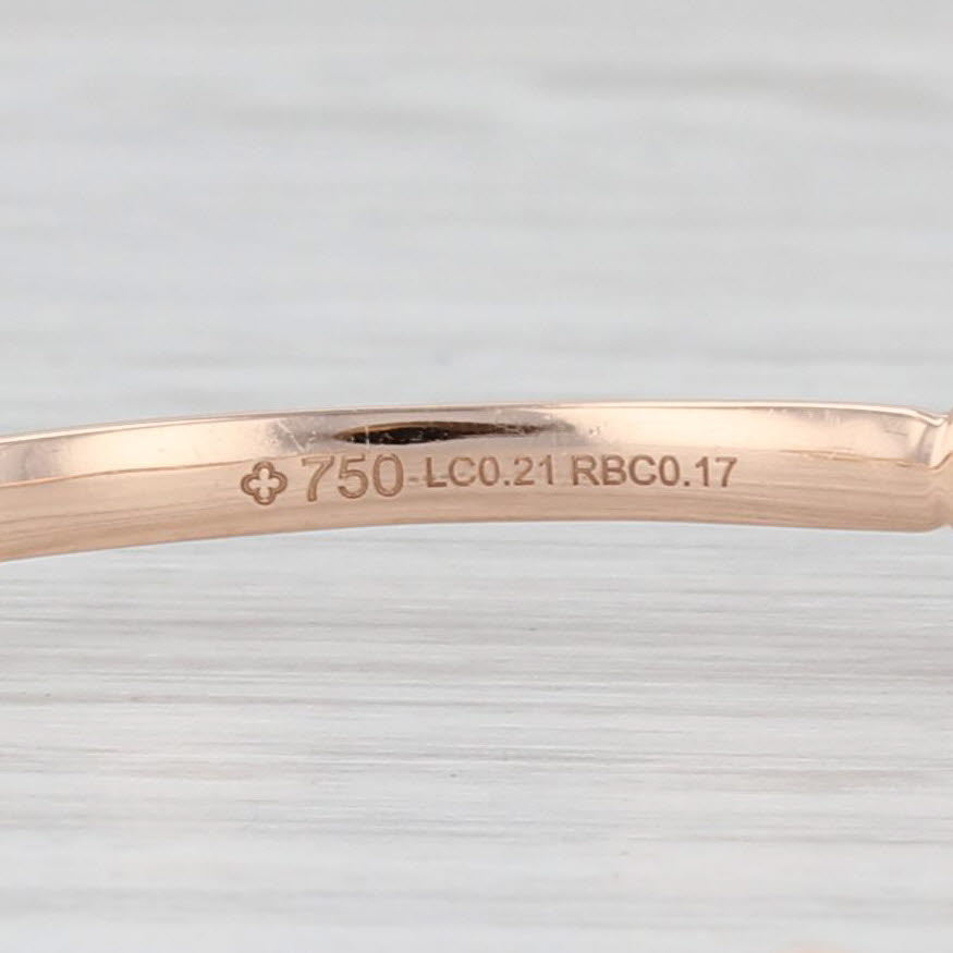 Light Gray 0.38ctw VS2 Diamond Cuff Bracelet 18k Rose Gold 6.25" Adjustable