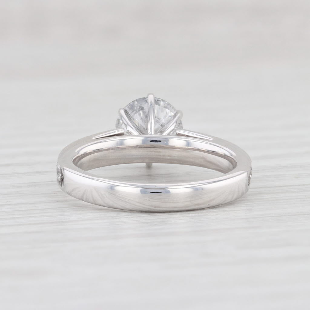 Light Gray 2.34ctw Natural Diamond Engagement Ring 14k White Gold Size 6 Round Brilliant