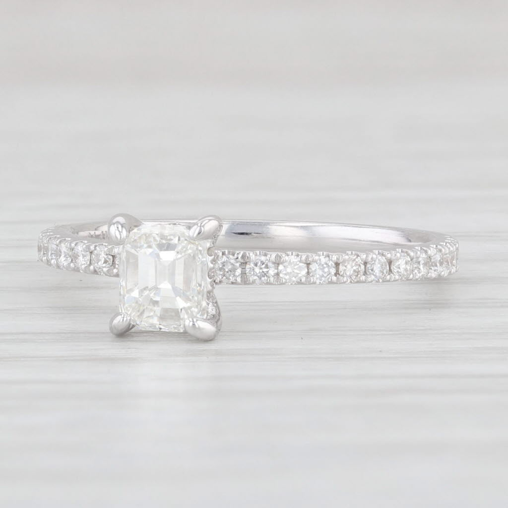 Light Gray New 0.78ctw Diamond Engagement Ring 14k White Gold Size 6.5 GIA G VS1