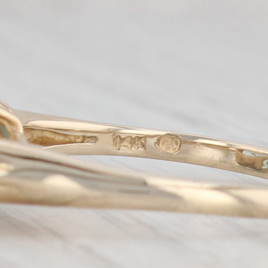 Light Gray 5.6ctw Blue Topaz White Topaz Ring 14k Yellow Gold Size 9.75 Oval Solitaire