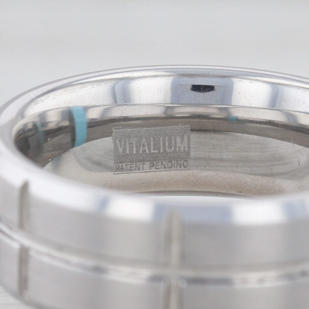 Gray New Men's Vitalium Band Size 10 Wedding Ring