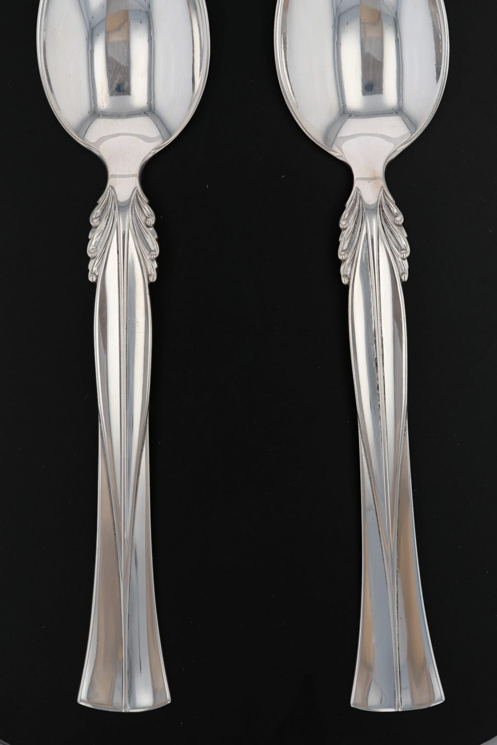 Black Frigast Queen Christina Tea Spoon Sterling Silver 6" Denmark Set of 2