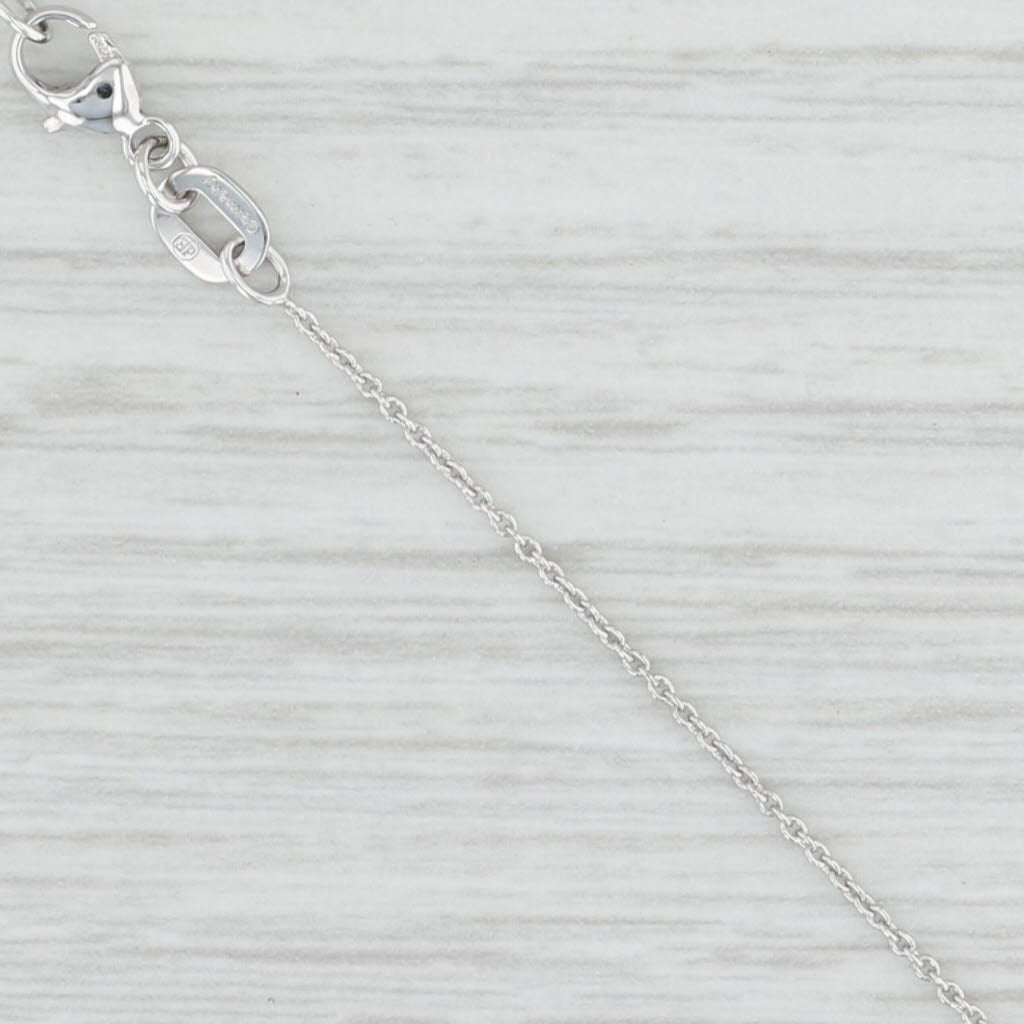 Light Gray New Round Cable Chain Necklace 950 Platinum 16" 0.9mm Lobster Clasp