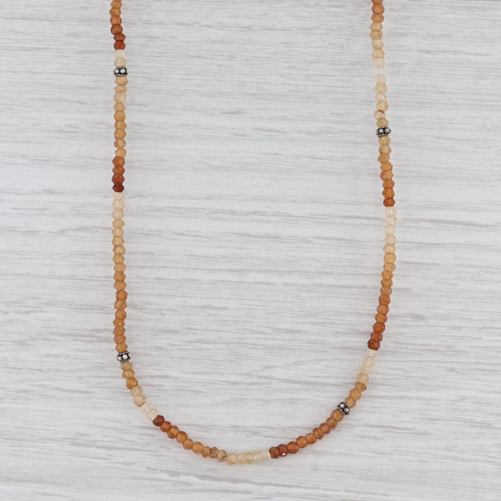 Light Gray New Nina Nguyen Harmony Necklace Garnet Bead Sterling Silver Long Adjustable