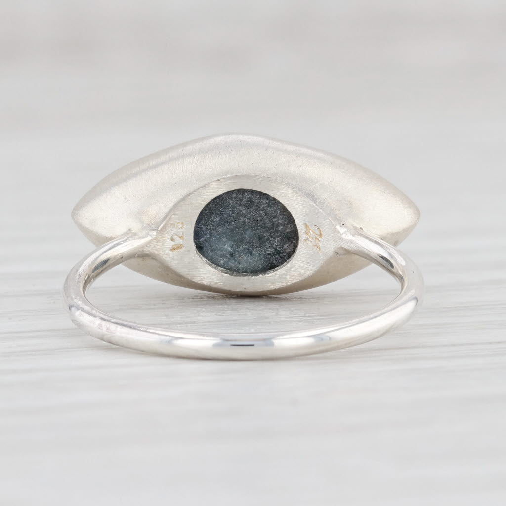 Light Gray New Nina Nguyen Amethyst Druzy Quartz Sterling Silver Statement Ring Size 7
