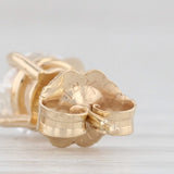 Light Gray 1.44ctw Diamond Stud Earrings 14k Yellow Gold Round Solitaire Studs