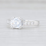 Light Gray New Beverley K Semi Mount Engagement Ring Diamond 14k Gold Size 6.5 Round