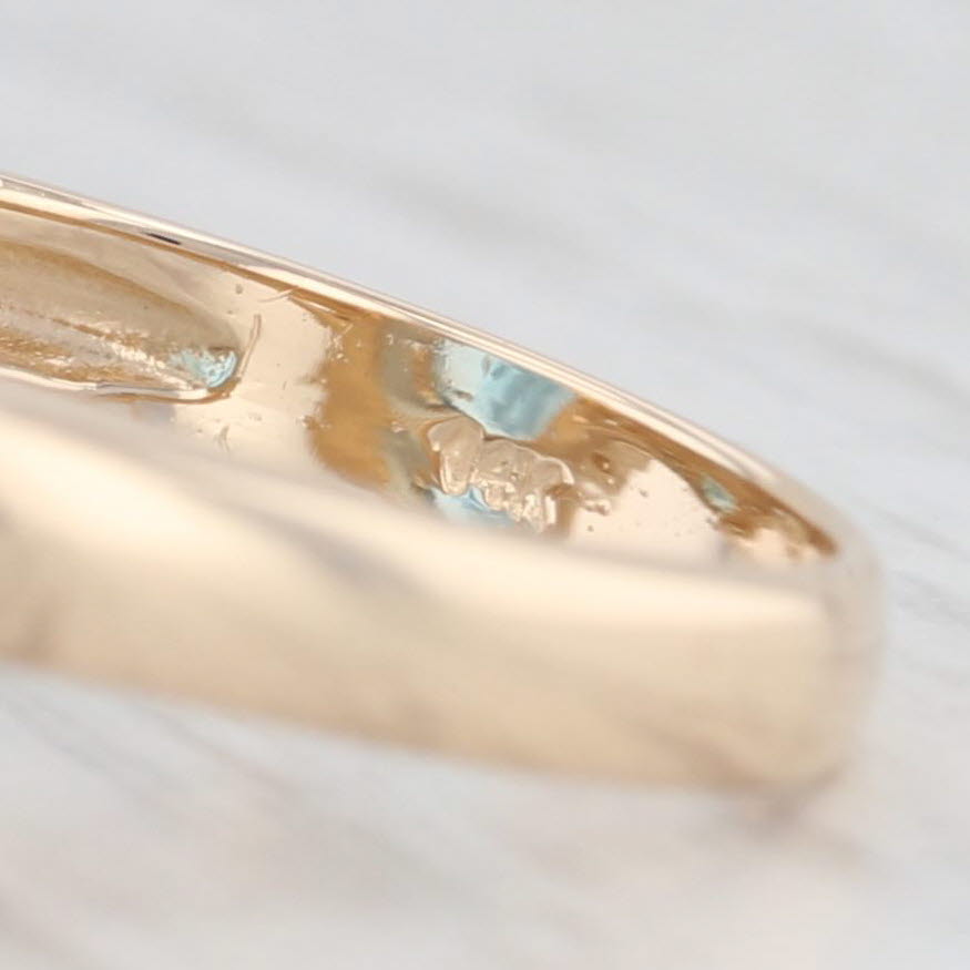 Light Gray Town & Country 10.35ctw Blue Topaz Diamond Ring 14k Yellow Gold Size 7 Cocktail