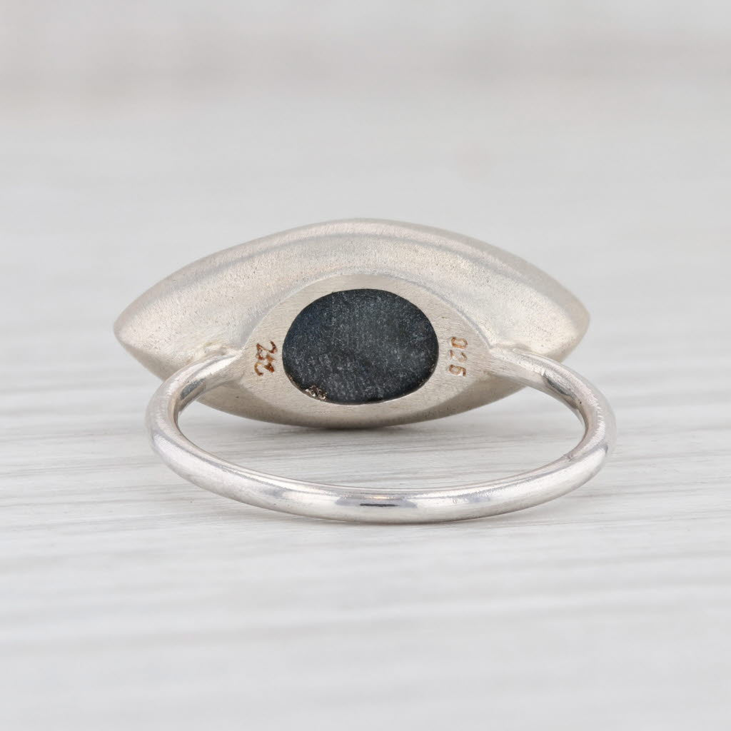Light Gray New Nina Nguyen Ring Druzy Amethyst Size 7.25 Sterling Silver Statement
