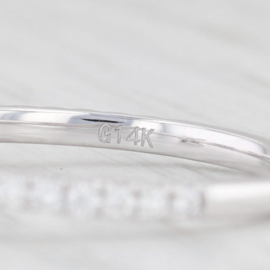 Light Gray New 0.78ctw Diamond Engagement Ring 14k White Gold Size 6.5 GIA G VS1