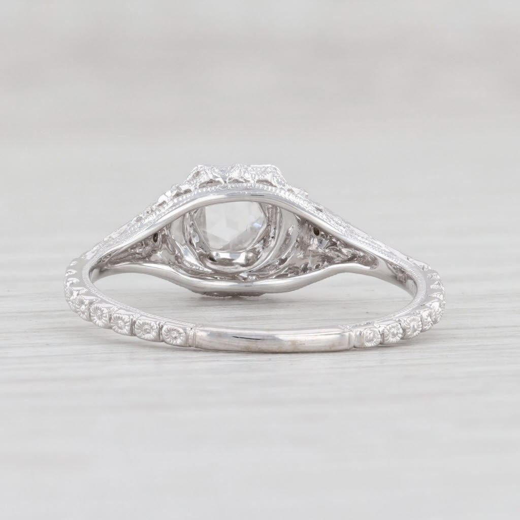Light Gray New Beverley K Diamond Engagement Ring 14k White Gold Size 6.75 Round Solitaire