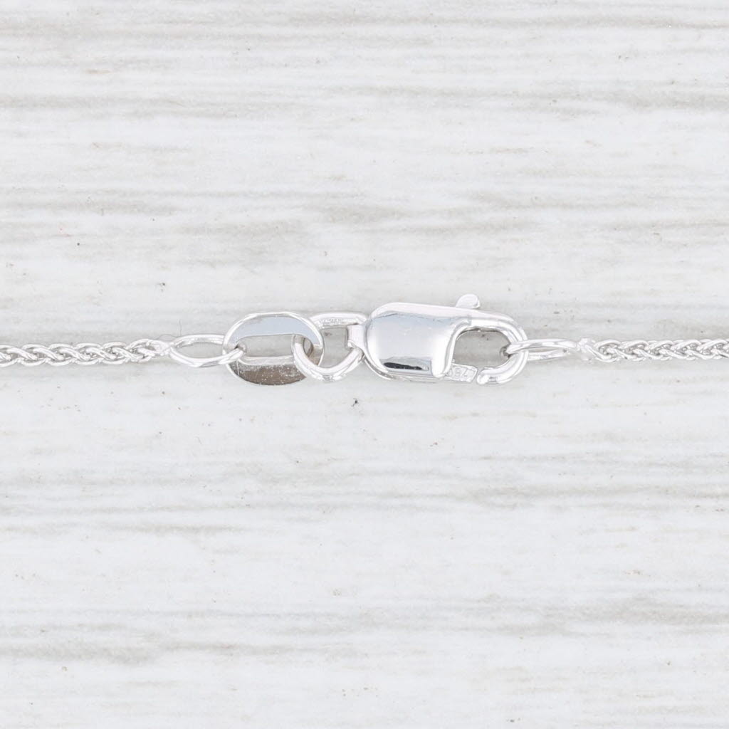 Lavender 1.94ctw Diamond Journey Pendant Necklace 18k White Gold 18" Wheat Chain