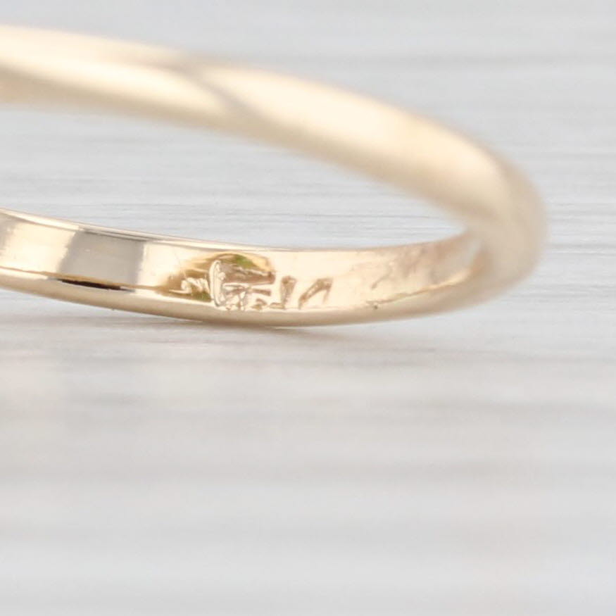 Light Gray Green Serpentine Cluster Ring 14k Yellow Gold Size 4.5