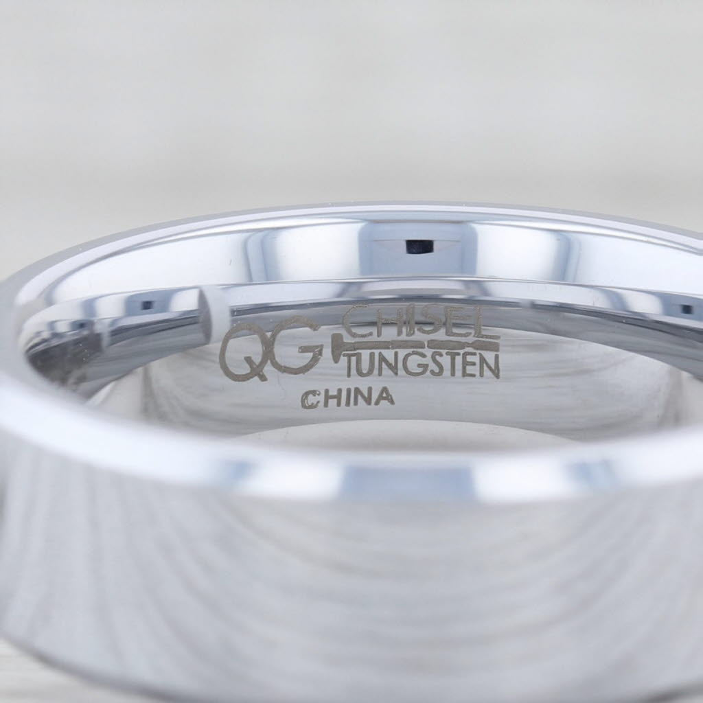Light Gray Men's New Tungsten Ring Wedding Band Size 11.5
