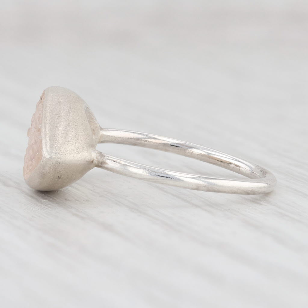 Light Gray New Nina Nguyen Druzy White Quartz Sterling Silver Statement Ring Statement Sz 7