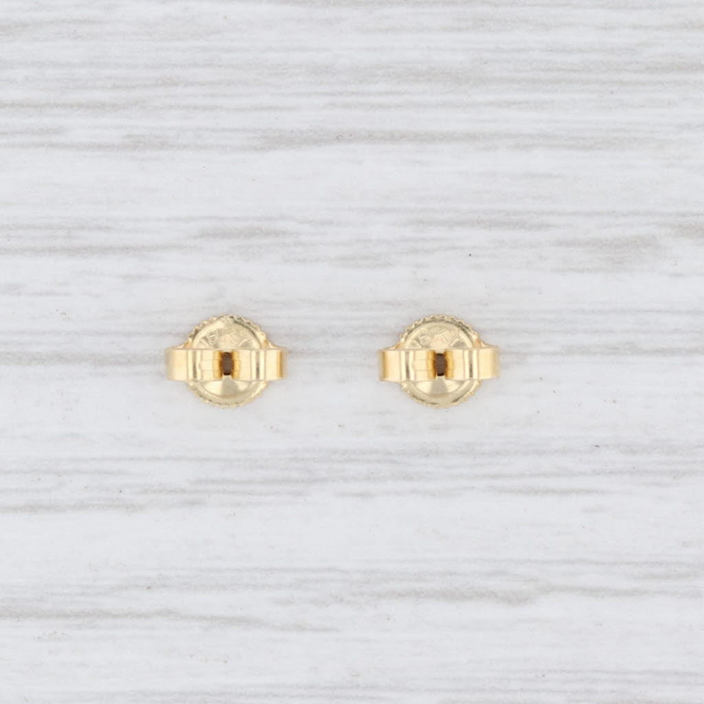 Light Gray New Set of 2 18k Yellow Gold Earring Backs Push On Butterfly Pair