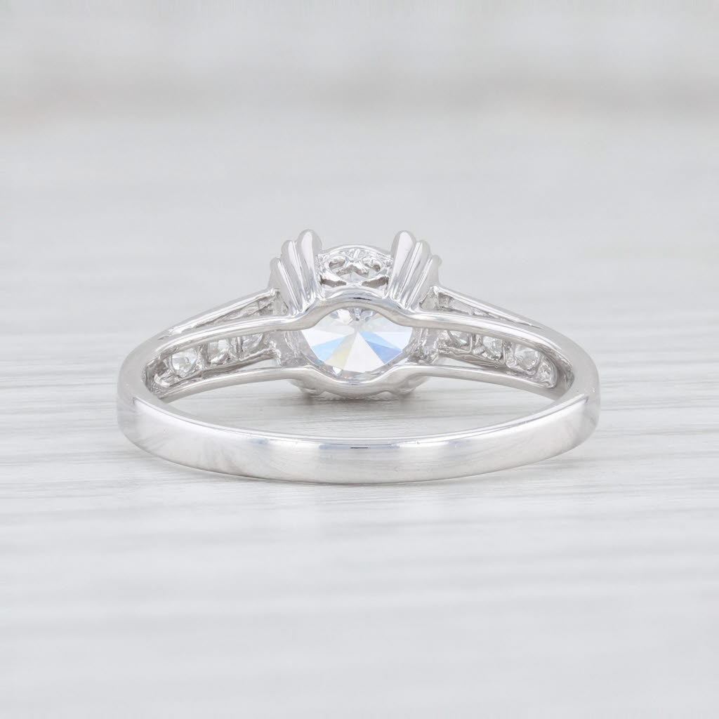Light Gray New Beverley K Semi Mount Engagement Ring Diamond 14k Gold Size 6.5 Round