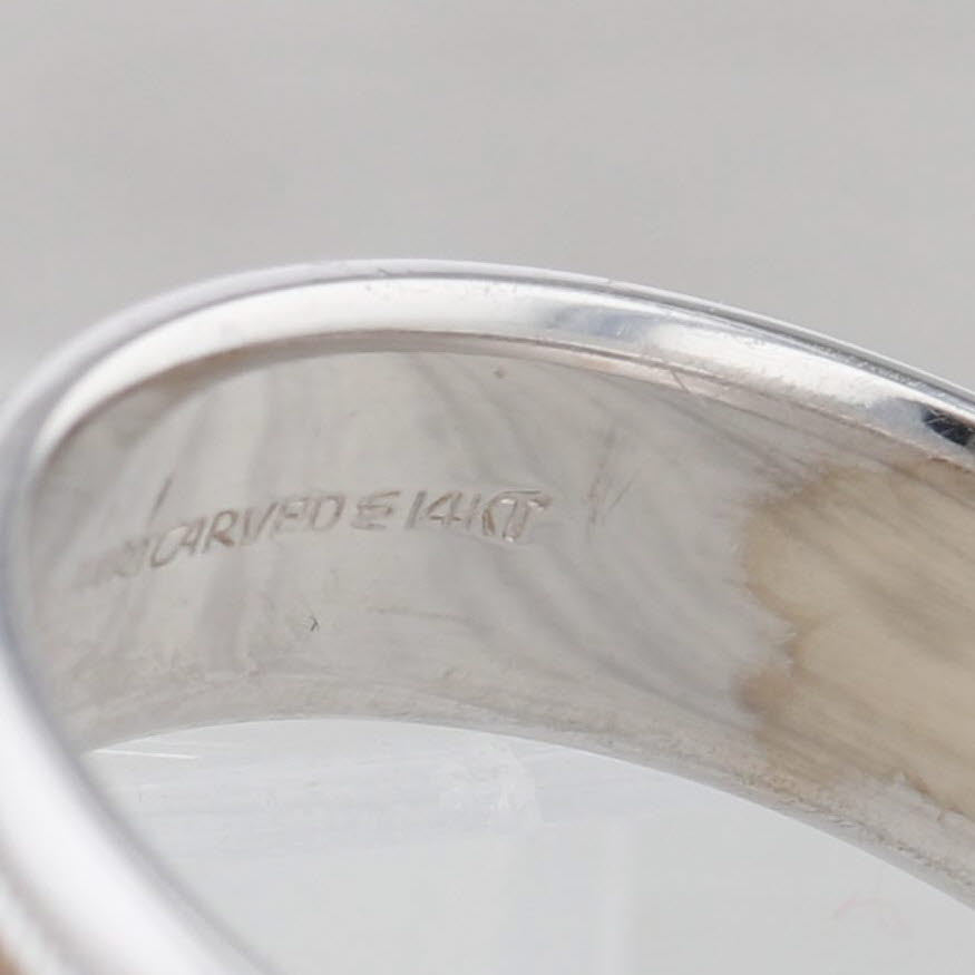 Gray 0.12ctw Diamond Ring 14k Yellow White Gold Wedding Band Size 7.5 Stackable