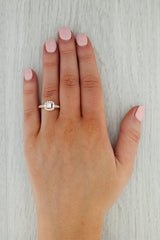 Gray 0.71ctw Princess Halo Diamond Engagement Ring 14k Rose Gold Size 6.5