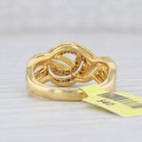 Light Gray New 0.25ctw Diamond Woven Knot Ring Sterling Silver Gold Vermeil Size 7