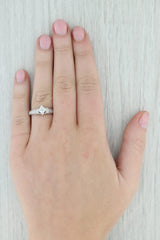 Gray 1.12ctw Princess Diamond Engagement Ring 14k White Gold Size 5 Diamond Bridge