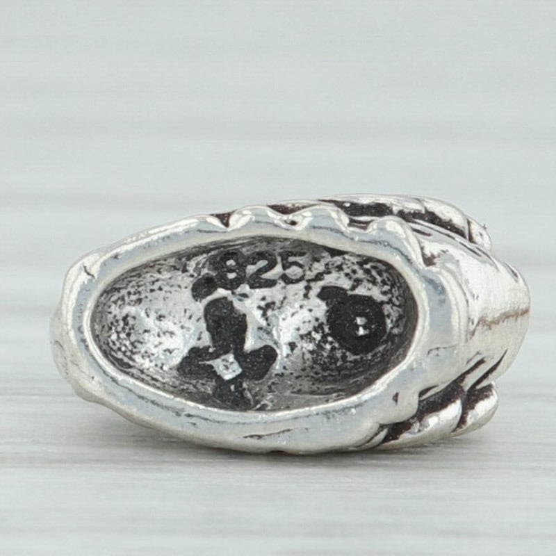 Light Gray 12 Days of Christmas Swan Swimming Sterling Silver 925 Holiday 3D