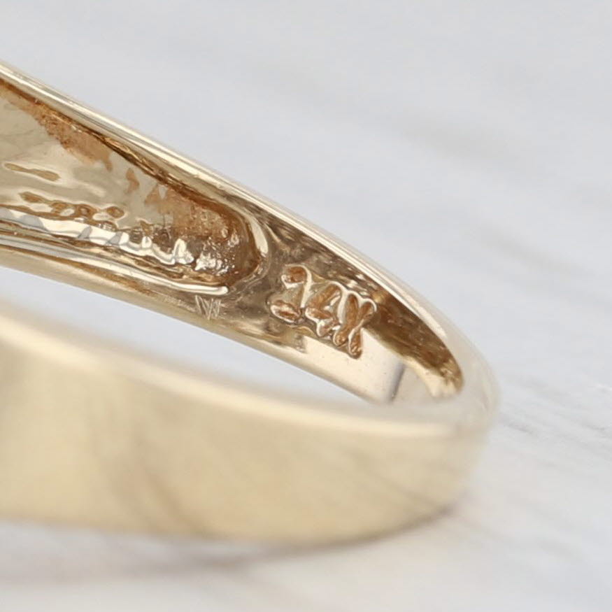 Light Gray 0.78ctw Diamond Cluster Bypass Ring 14k Yellow Gold Size 7