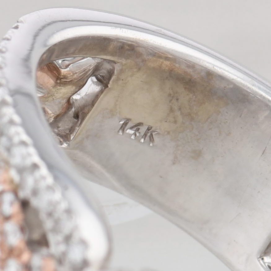 Gray 3.45ctw Round Cubic Zirconia Ring 14k Gold Size 6.5 Engagement Semi Mount