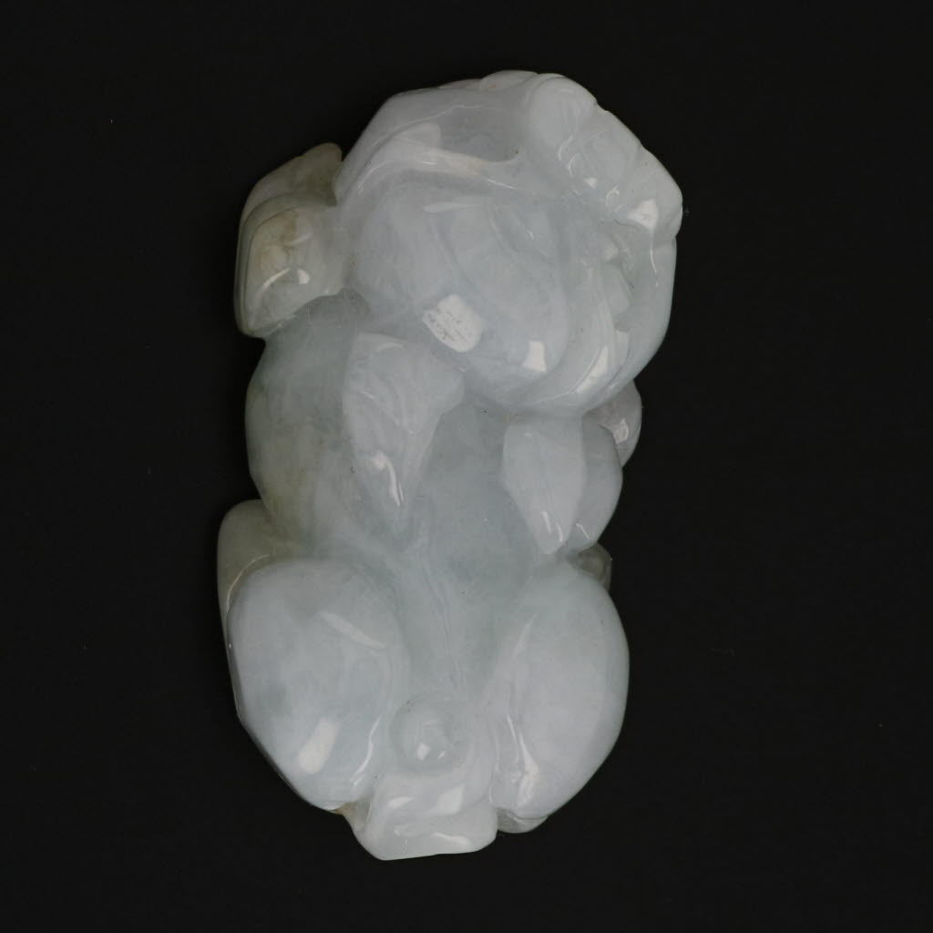 Light Slate Gray New Jadeite Jade Pi Yao Pixiu Mythical Chinese Creature Good Fortune Protector