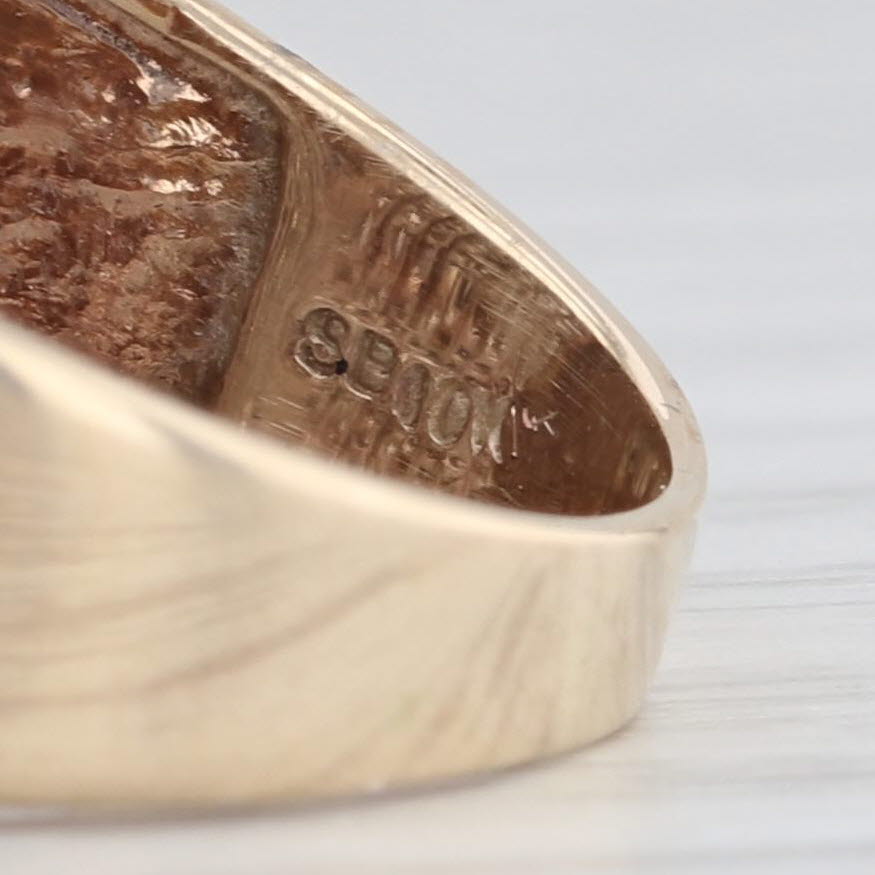 Light Gray 0.70ctw Diamond Cocktail Ring 10k White Yellow Gold Size 9.25 Tiered Pyramid