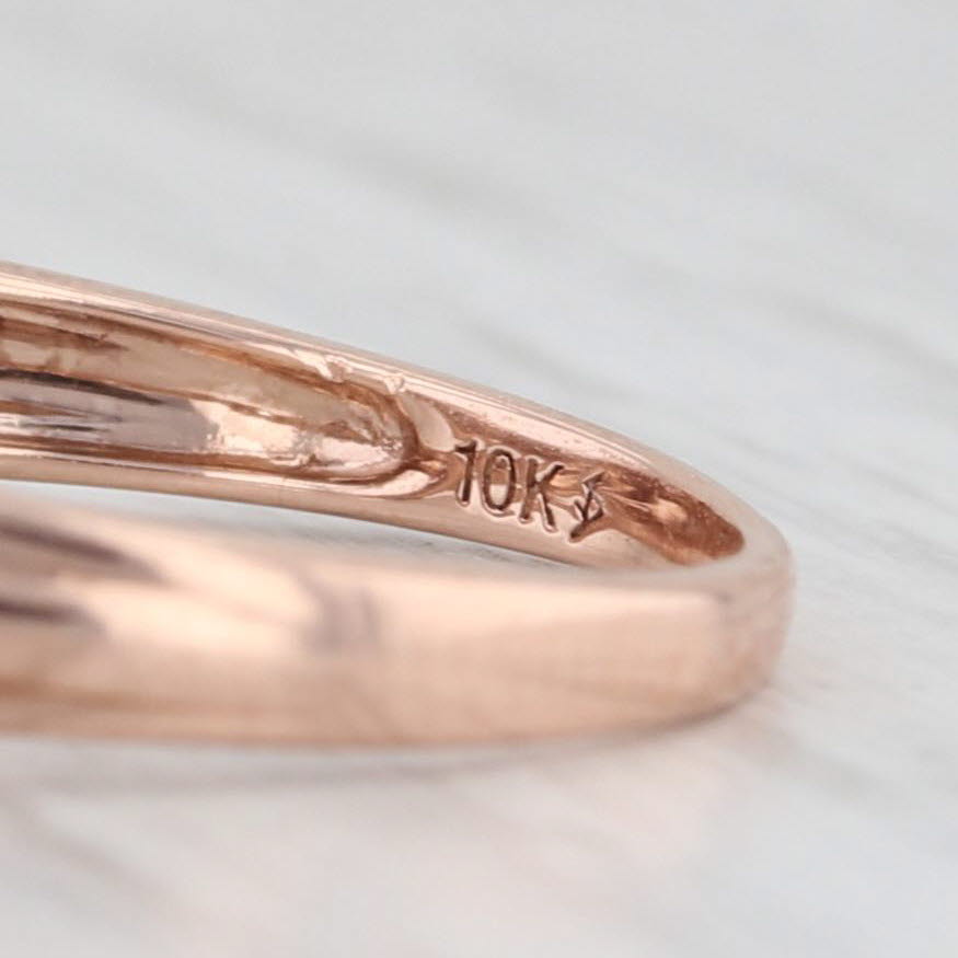 Light Gray 0.20ctw Round Diamond Halo Engagement Ring 10k Rose Gold Size 7