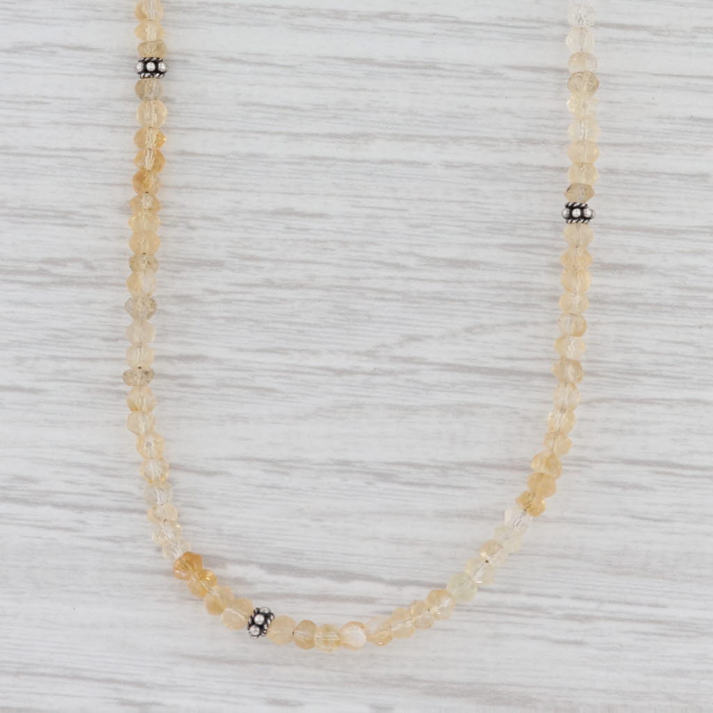 Light Gray New Nina Nguyen Harmony Bead Necklace Citrine Sterling Silver 32-36.5"