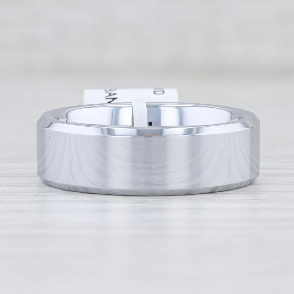 Light Gray Men's New Tungsten Ring Wedding Band Size 11.5