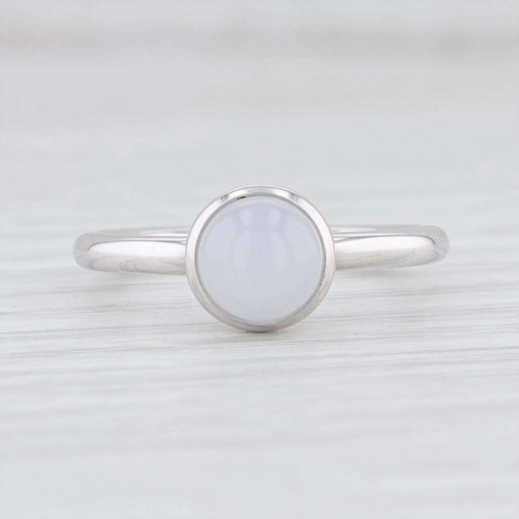 Light Gray New Bastian Inverun Pastel Chalcedony Ring Sterling Silver 12744 Light Blue 7 54