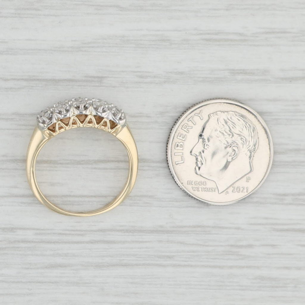 Light Gray Vintage 0.23ctw Diamond Ring 14k Yellow Gold Size 4.5 Anniversary