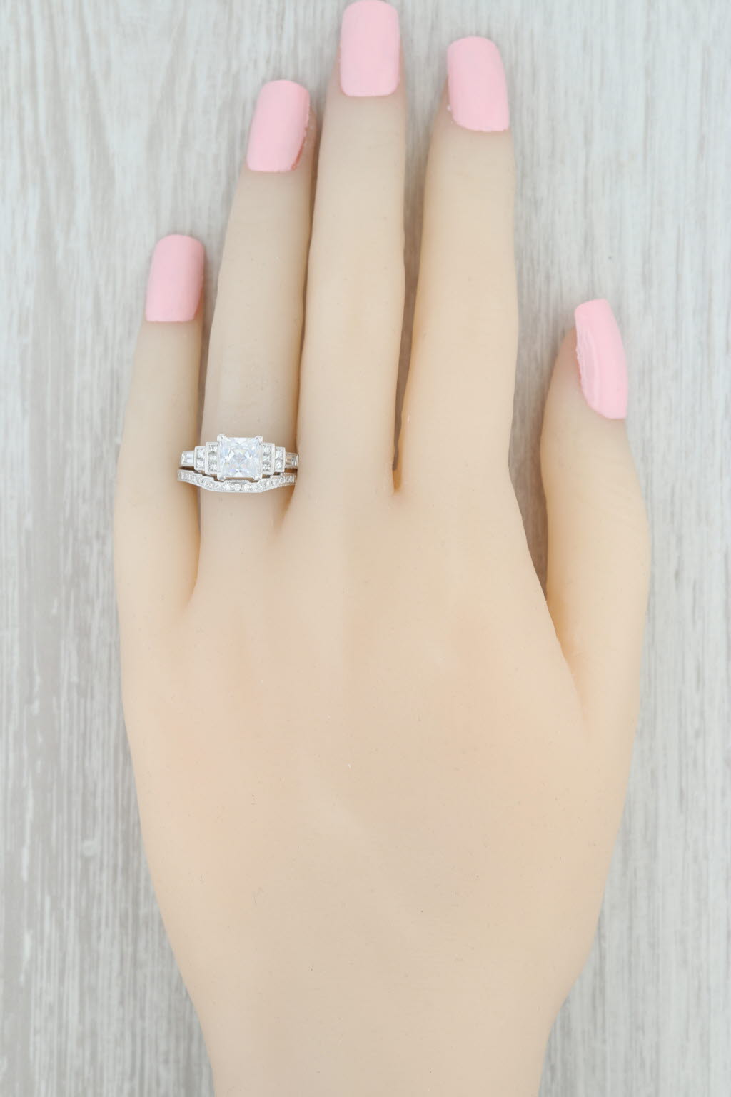 Light Gray New Beverley K Semi Mount Diamond Engagement Ring Wedding Band Bridal 18k Gold