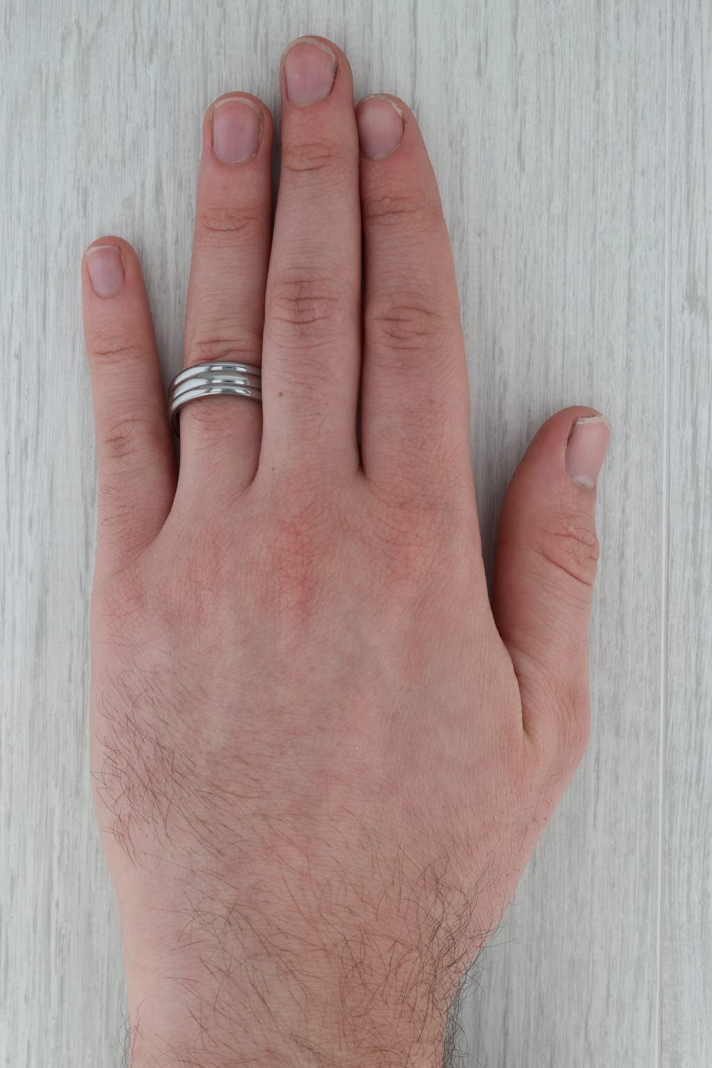Dark Gray New Beveled Tungsten Carbide Ring Men's Wedding Band Size 10