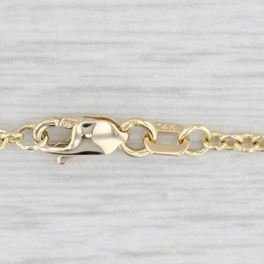 Light Gray 8.65ctw Rhodolite Garnet Diamond Halo Pendant Necklace 14k Gold 19" Cable Chain