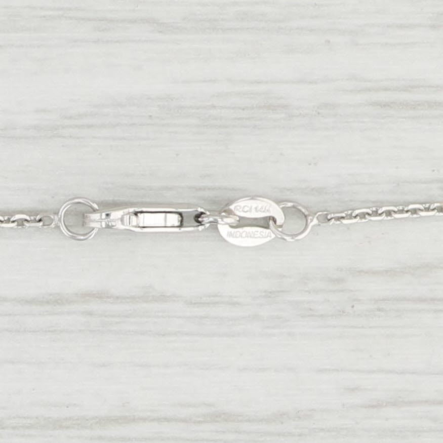 Light Gray New Custom 0.26ct Green Alexandrite Pendant Necklace 14k White Gold 16"
