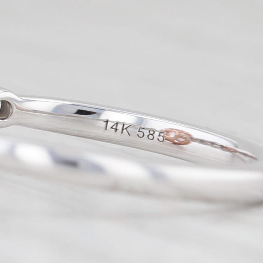 Light Gray New 0.80ctw Morganite Diamond Ring 14k Rose White Gold Size 6.75 Oval Engagement
