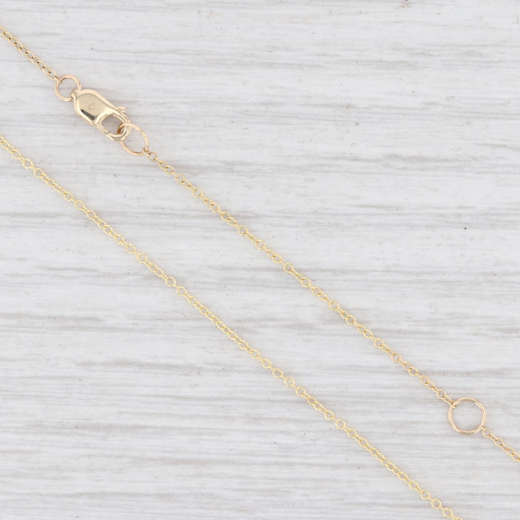 Light Gray New 3.09ctw Blue Topaz Diamond Pendant Necklace 14k Yellow Gold 16" Cable Chain