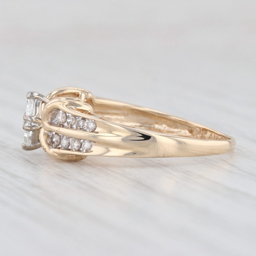 Light Gray 0.50ctw Diamond Engagement Ring 14k Yellow Gold Size 8.25Trillion Marquise