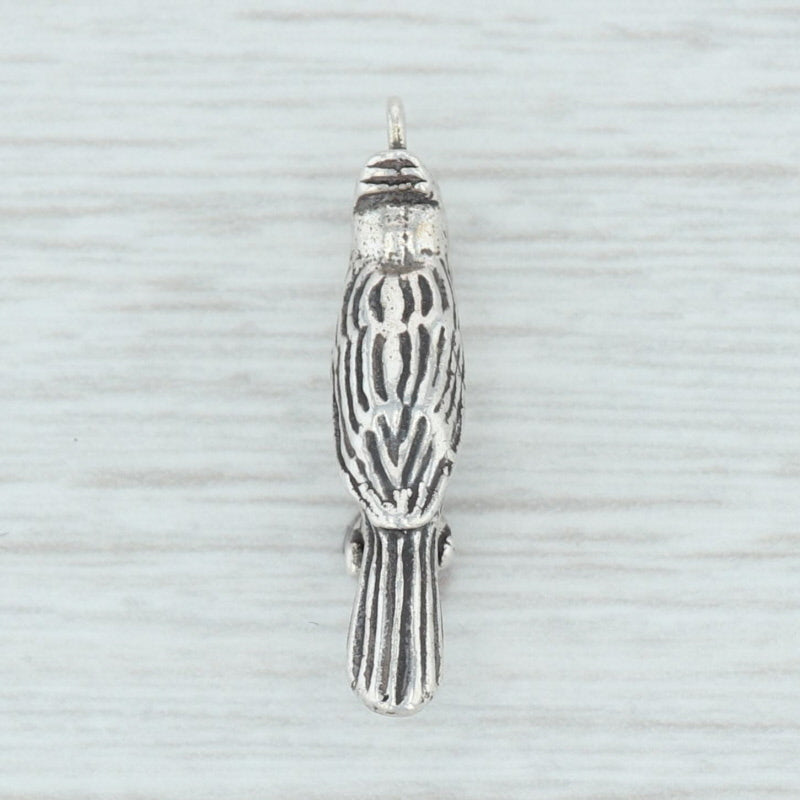 Light Gray Bird Charm Sterling Silver Our State North Carolina Cardinal Figural 925