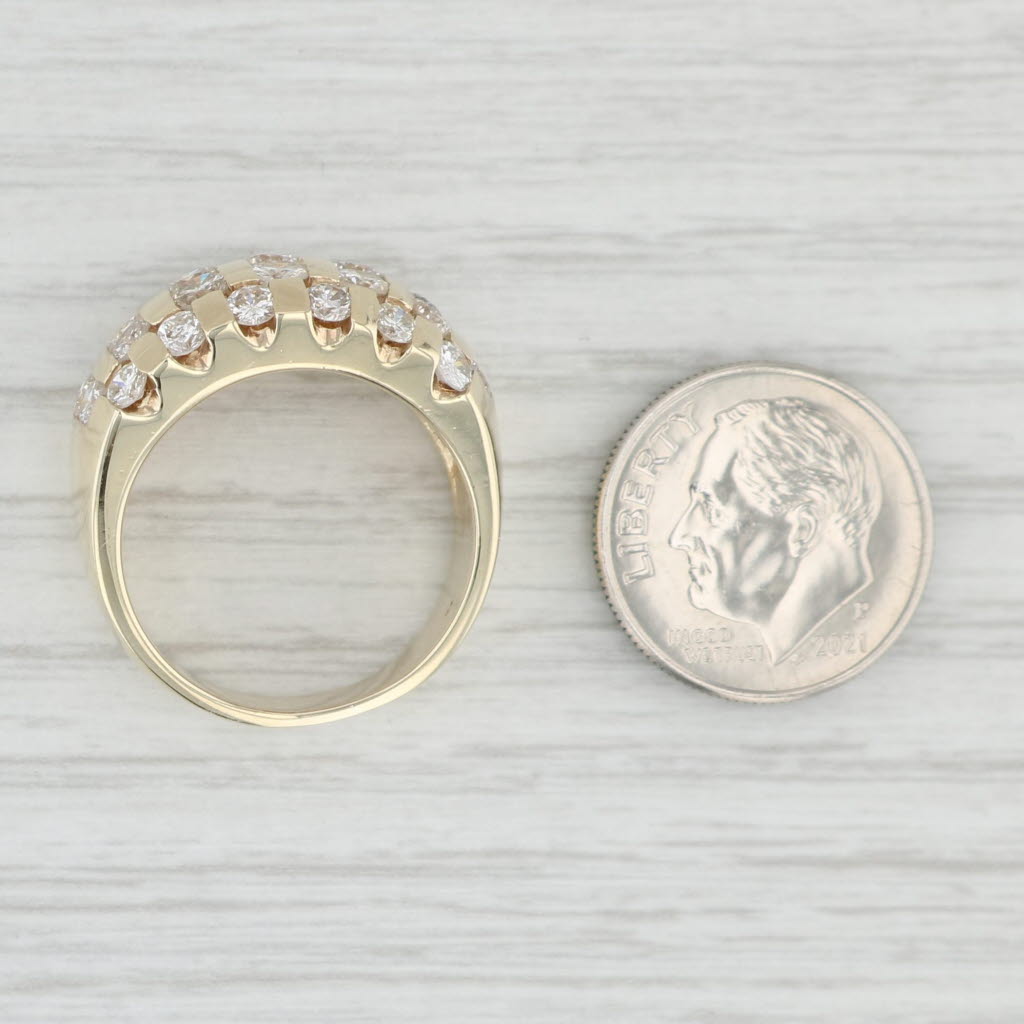 Light Gray 2ctw Diamond Ring 14k Yellow Gold Size 7.5 - 7.75 Cocktail