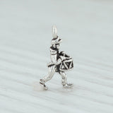 Light Gray Little Drummer Boy Charm Sterling Silver 12 Days of Christmas Drummers Drumming