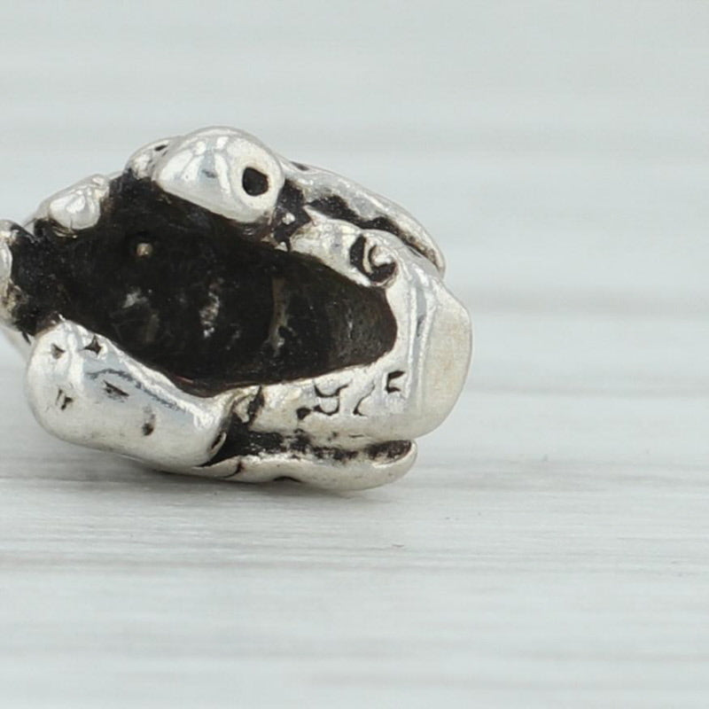 Light Gray 12 Days of Christmas Partridge & Pear Charm Sterling Silver 925 Holiday Bird