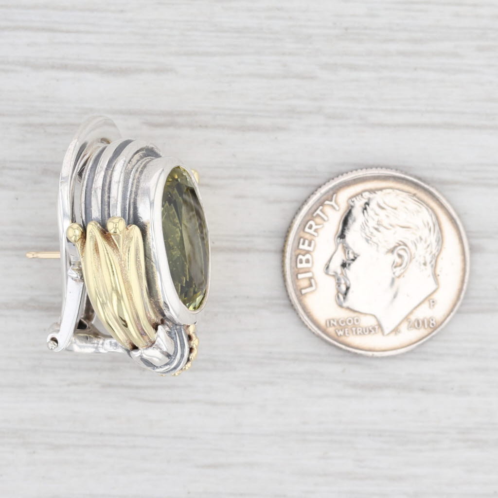 Light Gray Lagos Caviar Lemon Quartz Single Earring Sterling Silver 18k Gold Replacement